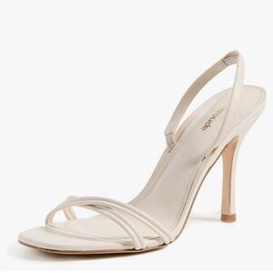Larroude Annie Sandal Heel in White Ivory Size 11 NWOT